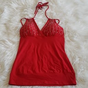 gorgeous red halter top.